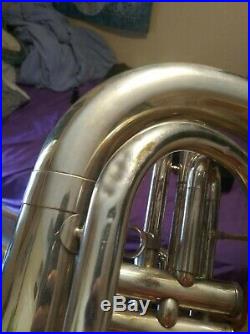 GOOD CONDITION Yamaha YBH301M Horn Silver Marching Baritone WITH Case (1 LEFT!)