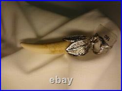GUCCI Anger Forest Horn Pendant NEW WITH TAG. Sterling Silver 925