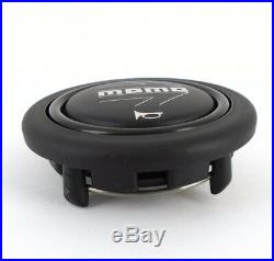 Genuine Momo car steering wheel horn push button. Black with silver arrow