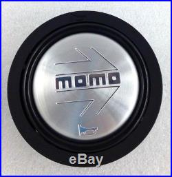 Genuine Momo chrome with silver arrow steering wheel horn push button (small)