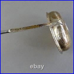 Georgian Silver Toddy Ladle with 1758 Coin & Horn Twist Handle 13 Long