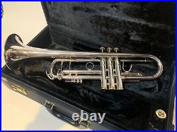 Gerhard Schneider Stencil Challenger Trumpet Horn Germany Silver With Gold