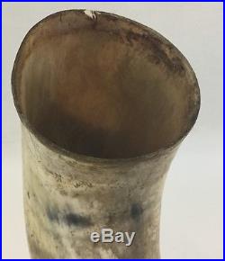 German Austrian Presentation Large Drinking Horn with Silver Fittings