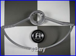 German Horn Ring Fits VW Beetle 1961-1971 Silver With Reproduction New Button
