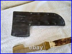 Gerome Weinand Lolo MT. USA Custom Made Fixed Blade Knife &Hatchet Combo &Sheath