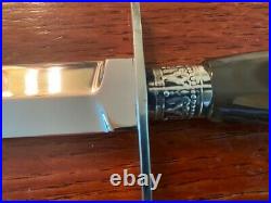 Gil Hibben Handmade Dagger with Elk Horn Handle and Silver Engraved Pommel