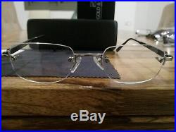 Gold & Wood Gold And Wood Rimless Eyeglasses Silver With Horn Arms Mod. S16.5