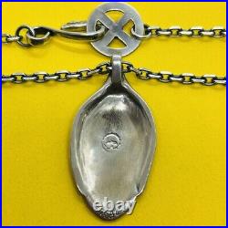 Goro's Goros Necklace Plain Spoon Chain Eagle Hook with Thin Horn Chain Silver