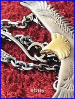Goro's Goros Necklace Wheel Eagle Hook Thin Horn Chain with Gold Metal Silver