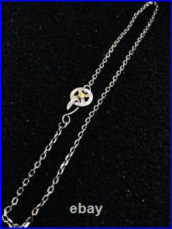 Goro's Goros Necklace Wheel Eagle Hook with Gold Thin Horn Chain Silver Men