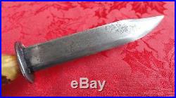 Great CIVIL War Era Side Knife With Stag Horn Handle-silver E
