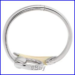Gucci Horsebit Contraire sterling silver bracelet with white horn