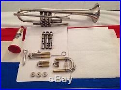 HOLTON T 401 SILVER VINTAGE TRUMPET WITH HARD CASE BACH 7-C Mpc VERY NICE HORN