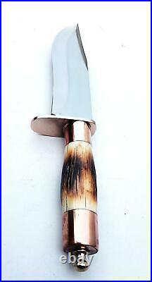 Hand Forged From D2 Tool Steel One of the Best Hunting Bowie Knife With Copper