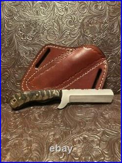 Hand made knife with Ram Horn Handle, 52100 Hardened Bearing Steel Blade
