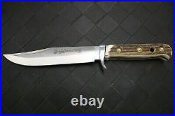 Handarbeit Puma Handmade Knife 116396 NIB Stag Handle with Leather Sheath