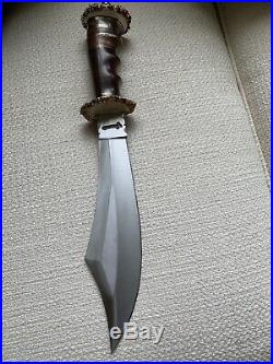 Handcrafted Steel Knife With Stag Horn Handle