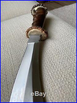 Handcrafted Steel Knife With Stag Horn Handle