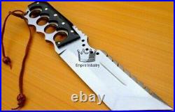 Handmade Carbon Steel Full Tang Tanto Knife With Sheath Fixed Blade