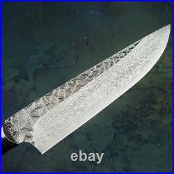 Handmade Damascus Steel Best Kitchen Meat Cooking Chef's Gyuto Knife with sheath