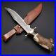 Handmade-Damascus-Steel-Bowie-Knife-with-Stag-Horn-Handle-and-Leather-Sheath-01-lq