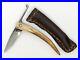 Handmade-Deer-Horn-Patch-Knife-6-with-Leather-Sheath-Early-D-R-Good-Tipton-IN-01-mga