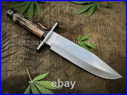 Handmade Hunting Bowie Knife Pig Sticker Knife Handmade Knife With Sheath
