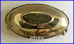 Handmade Silver Oval Tray with Horn Handles and Horned Serving Spoons