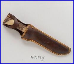 Harry Morseth Model 1 Brusletto Stag horn Hunting Knife & Safelok Sheath 1957