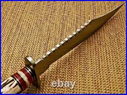 Hd Custom Handmade D2 Steel 18 Bowie Knife With Stag Horn Handle