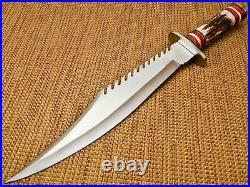 Hd Custom Handmade D2 Steel 18 Bowie Knife With Stag Horn Handle