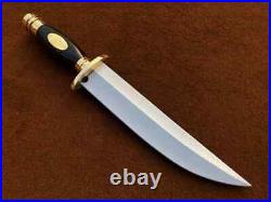 Hd Custom Handmade D2 Steel Bowie Knife Full Tang With Buffalo Horn Handle