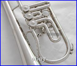 High Grade Rotary Valves Flugelhorn Bb Silver Nickel Flugel Horn With Case