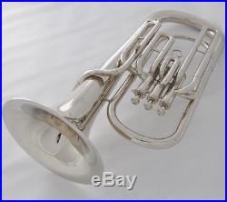 High grade silver nickel Bb key JINBAO Baritone Piston horn with case mouthpiece