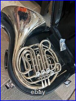 Holton H177 Double French Horn, Silver, With Case And Mouthpiece. USA