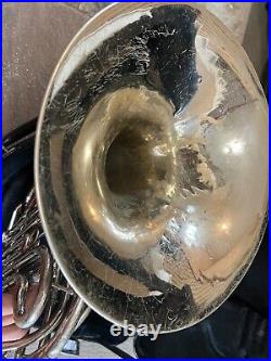 Holton H177 Double French Horn, Silver, With Case And Mouthpiece. USA