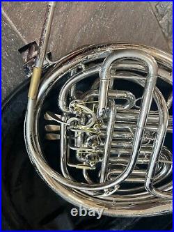 Holton H177 Double French Horn, Silver, With Case And Mouthpiece. USA