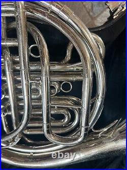 Holton H177 Double French Horn, Silver, With Case And Mouthpiece. USA