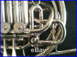 Holton Silver Plated H-179 Double Professional French Horn with Bach MPC /Case