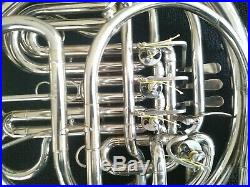 Holton Silver Plated H-179 Double Professional French Horn with Bach MPC /Case