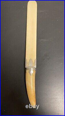 Horn Handle Page Turner with Sterling Silver Trim Large 45.5cm