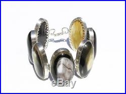 Horn bracelet for her with sterling silver