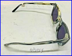 Illevesta Boca Horn/ Silver Flat Mirror Sunglasses New with Hard Case