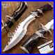 Impact-Cutlery-Custom-Sub-Hilted-Hunting-Bowie-Knife-Bull-Horn-Handle-1814-01-lr