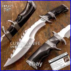 Impact Cutlery Custom Sub Hilted Hunting Bowie Knife Bull Horn Handle- 1814