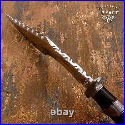 Impact Cutlery Custom Sub Hilted Hunting Bowie Knife Bull Horn Handle- 1814