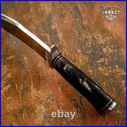 Impact Cutlery Rare Custom D2 Bowie Knife Bull Horn Handle- 512