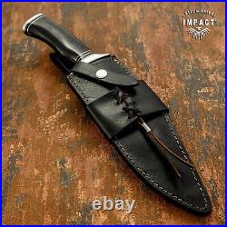 Impact Cutlery Rare Custom D2 Bowie Knife Bull Horn Handle- 512