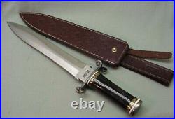 Impact Cutlery Rare Custom Dagger knife double edge with leather sheath