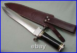 Impact Cutlery Rare Custom Dagger knife double edge with leather sheath